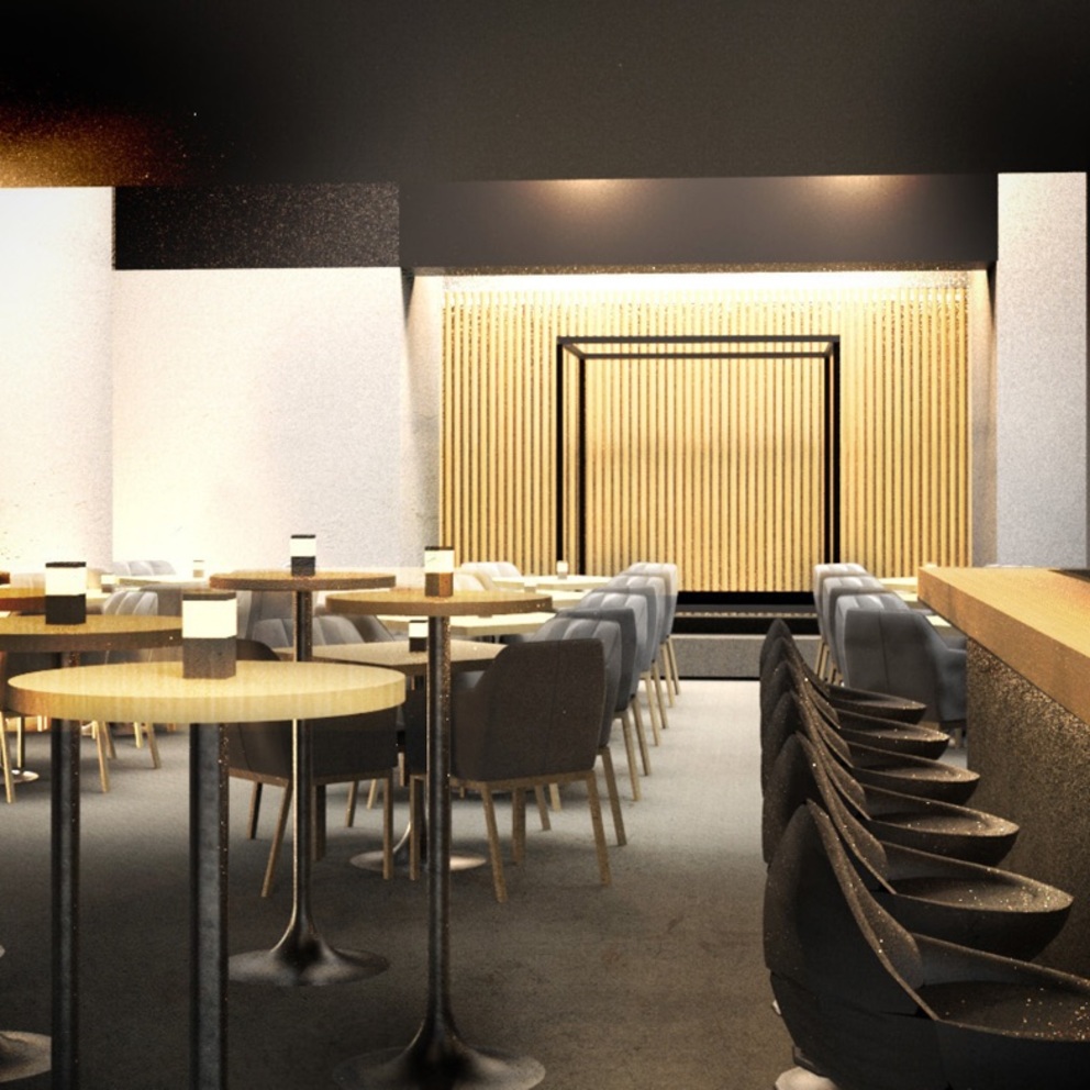 Basement bar lounge