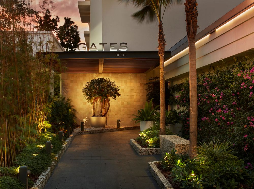 Gates Miami Exterior Entrance Night