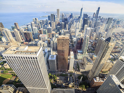 chicago aerial view