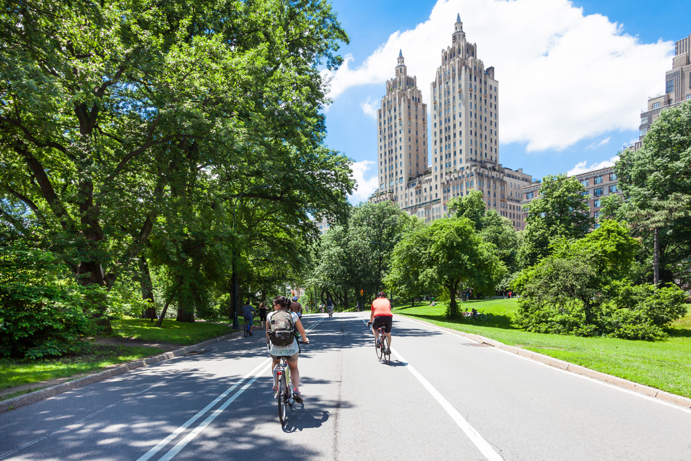 biking in central park