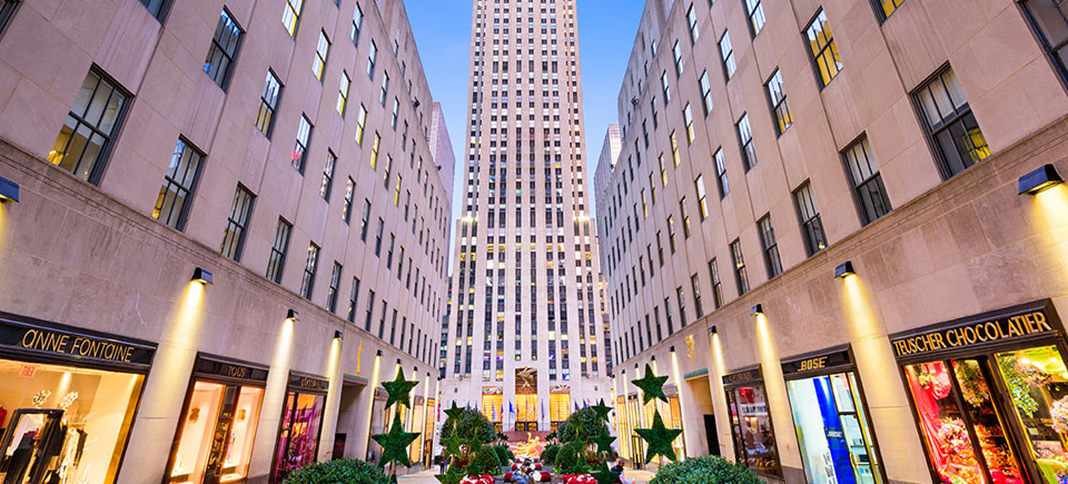 Rockefeller Center Red Christmas Balls &... | Stock Video | Pond5