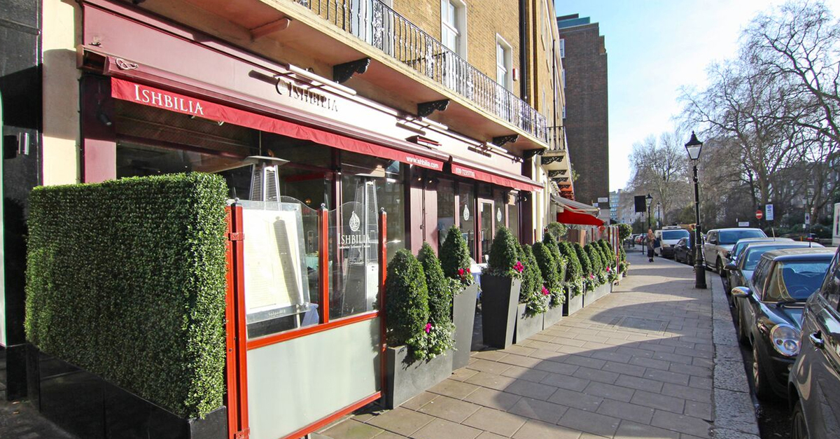 One of many great restaurants in Knightsbridge