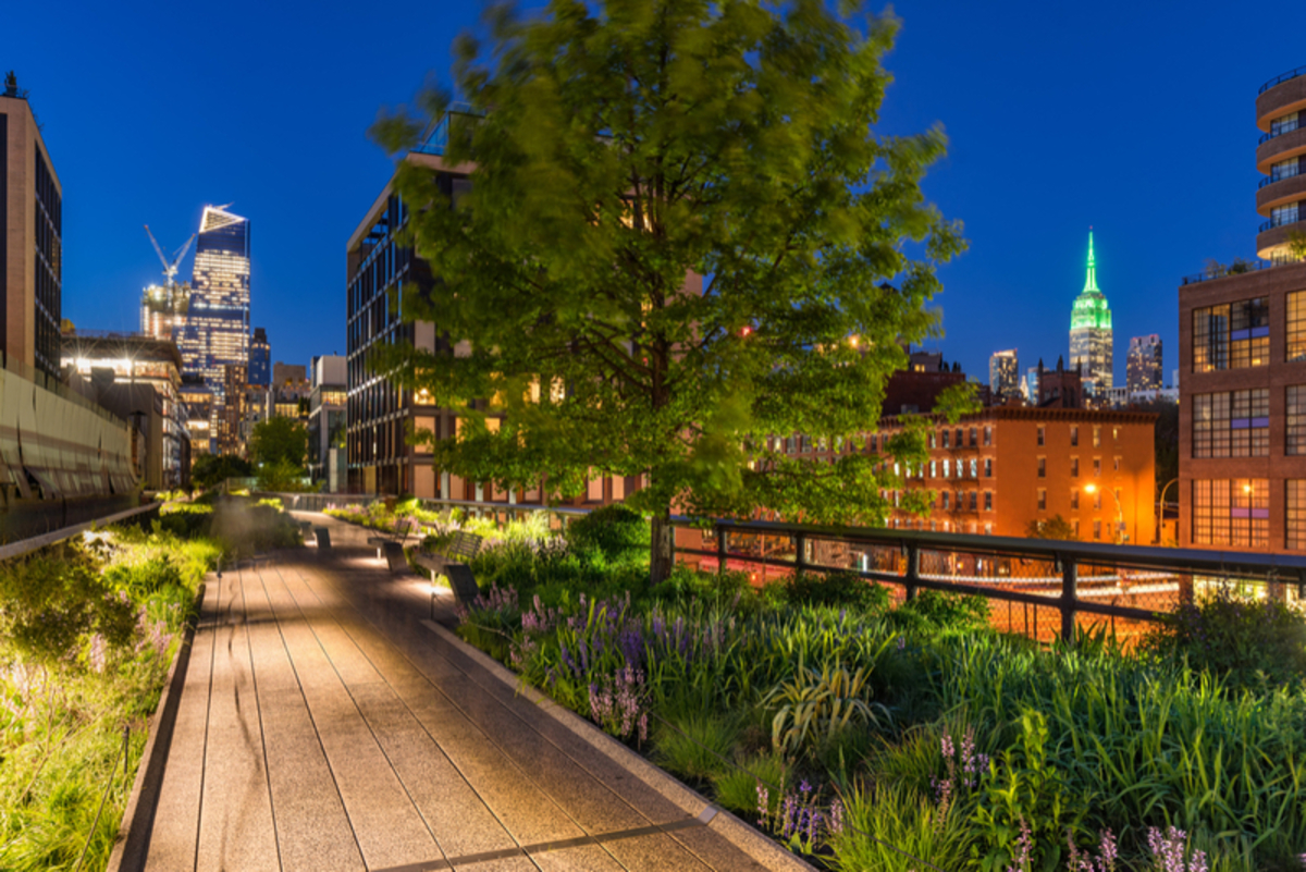 Image of Highline Park at night