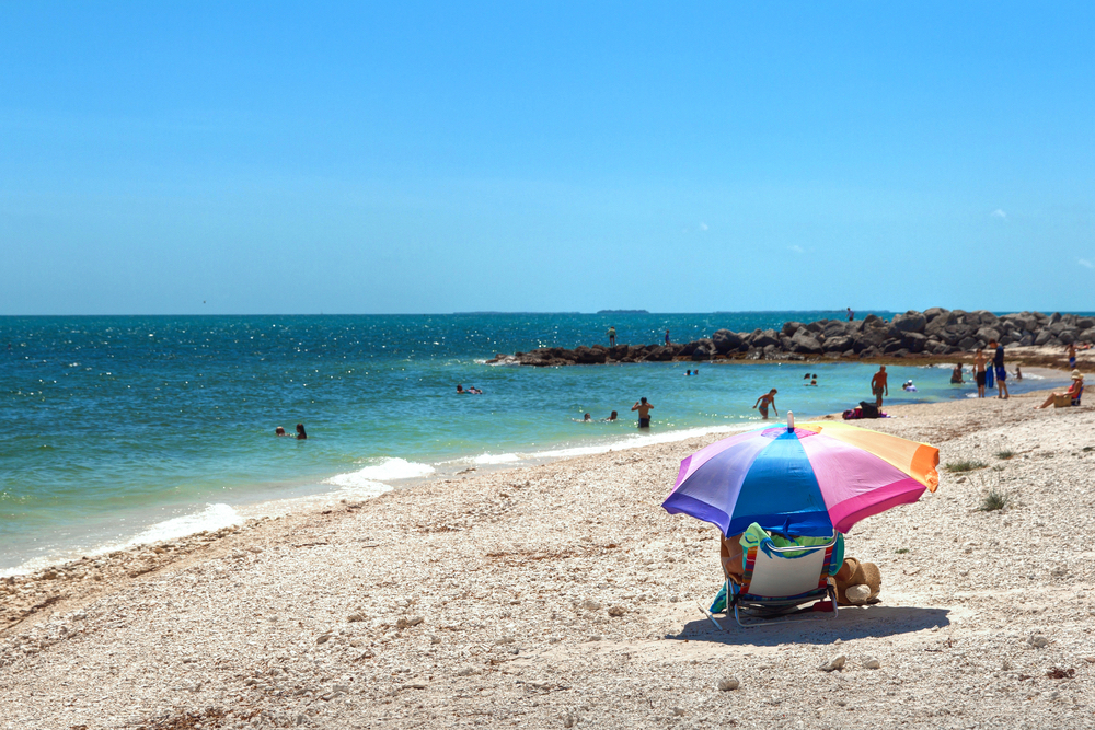 palm shaded key west beaches