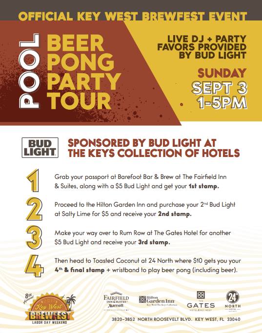 Brewfest Bud Light Beer Pong Party Tour