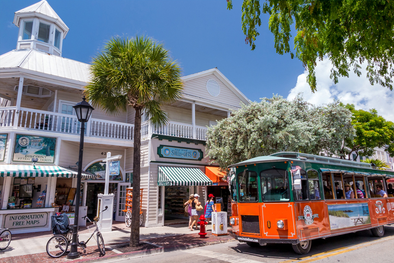 Key West, FL Travel Destination Map